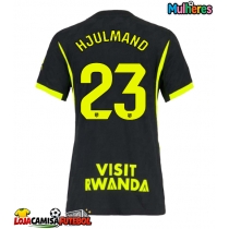 Camisa de Futebol Atletico Madrid Morten Hjulmand #23 Equipamento Secundário Mulheres 2026-27 Manga Curta